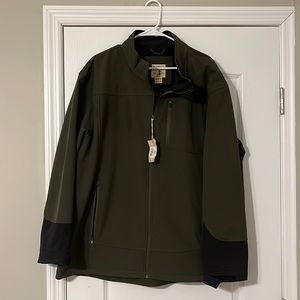 Mens green and black fleece lined coat 2xl